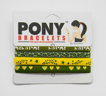 GREEN/YELLOW PONY BRACELETS